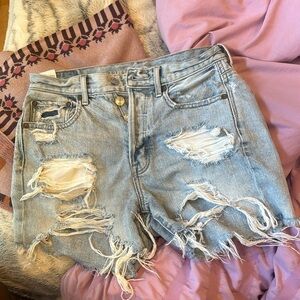 Distressed American eagle shorts size 2